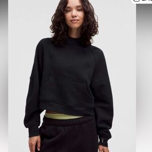 Lululemon scuba black cropped hoodie